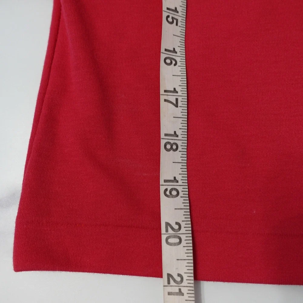 Vintage 80s Top Womens Medium Red Hot Pink Feather Trim‎ Collar Boa Retro Funky